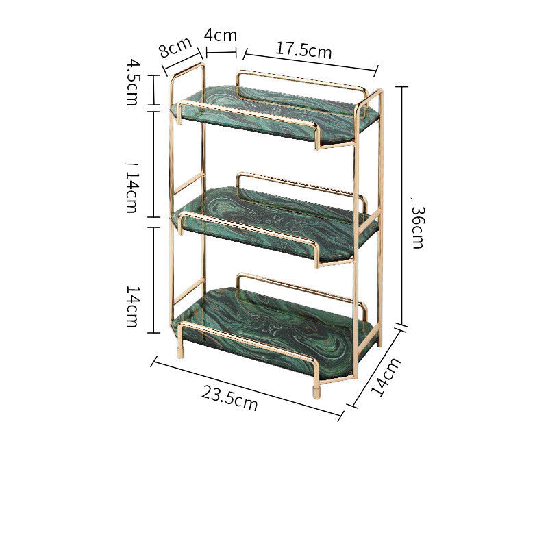 Zhiyou Nordic Inspired Cosmetic Storage Rack For Skincare And Perfume Metal Glass Vanity Organizer For Beauty Enthusiasts