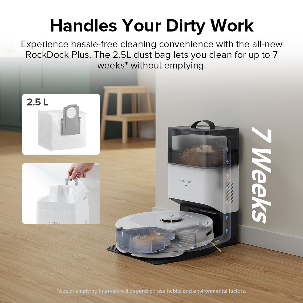 Roborock Q8 Max+ Robot Vacuum and Mop with Auto-Empty Dock