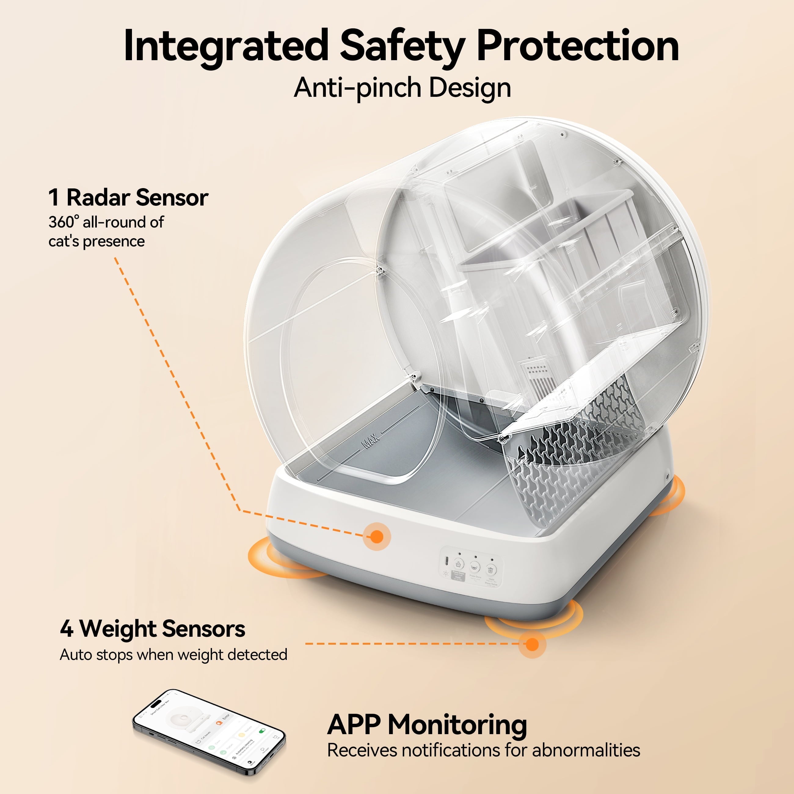 Smart Automatic Self-Cleaning Cat Litter Box