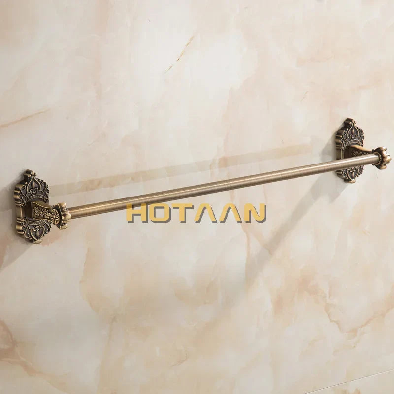 DecorBites™ Antique Brass Towel Bar - Wall Mounted Bathroom Accessories