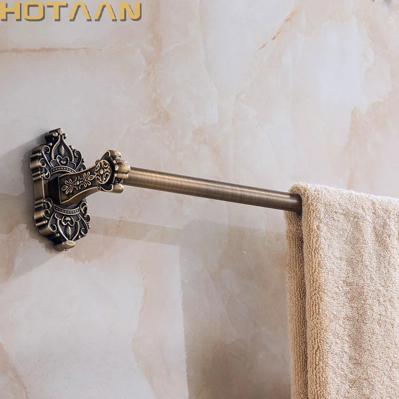 DecorBites™ Antique Brass Towel Bar - Wall Mounted Bathroom Accessories