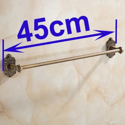 DecorBites™ Antique Brass Towel Bar - Wall Mounted Bathroom Accessories