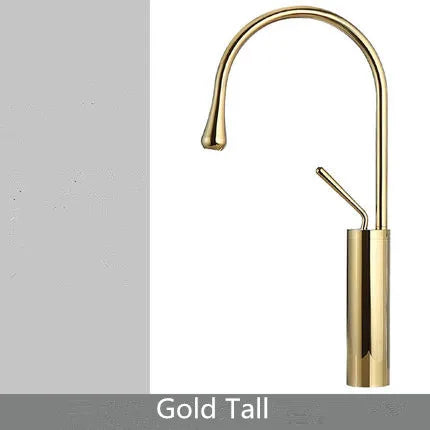 DecorBites™ Brushed Gold Brass & Marble Bathroom Sink Faucet