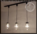 Mason Jar Track Lighting Pendant Trio Repositionable Ceiling Track Lights For Kitchen And Dining