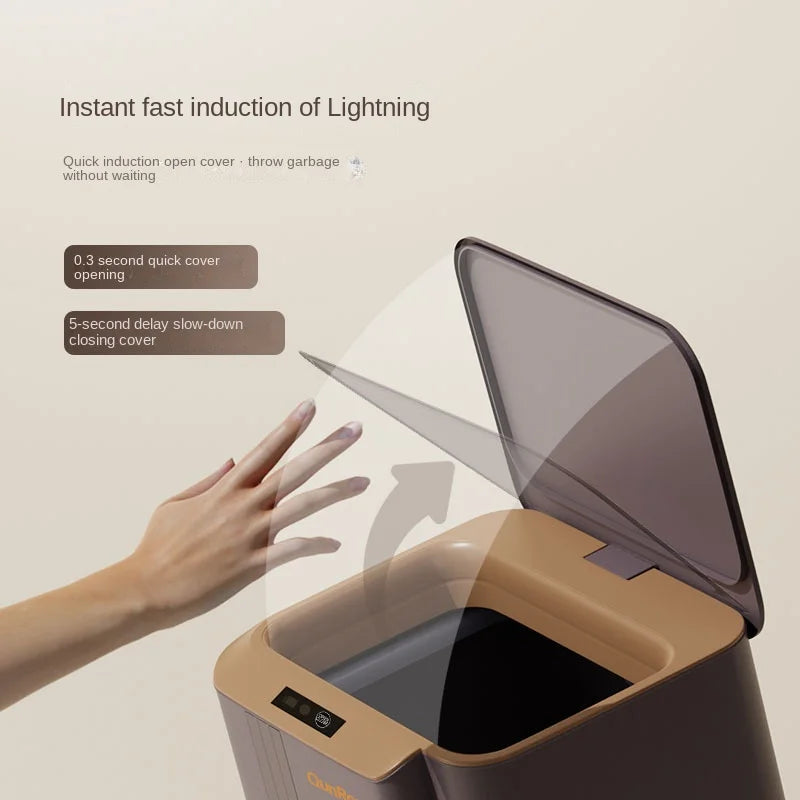 DecorBites™ 20L Smart Sensor Trash Can: Luxury Garbage Bucket for Kitchen, Bathroom, and Toilet