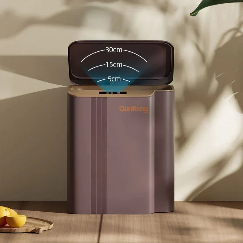 DecorBites™ 20L Smart Sensor Trash Can: Luxury Garbage Bucket for Kitchen, Bathroom, and Toilet