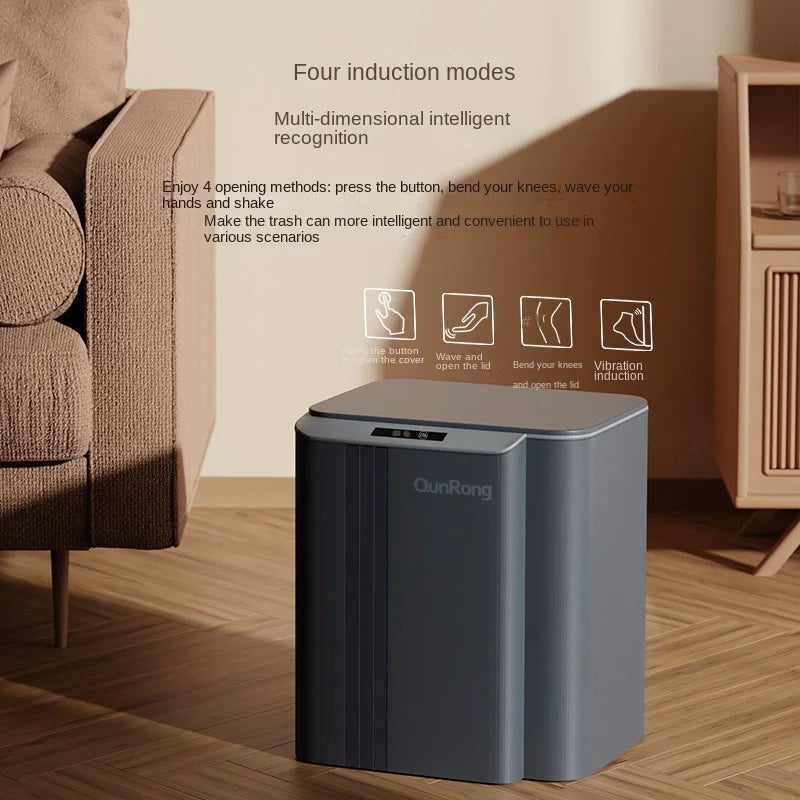 DecorBites™ 20L Smart Sensor Trash Can: Luxury Garbage Bucket for Kitchen, Bathroom, and Toilet
