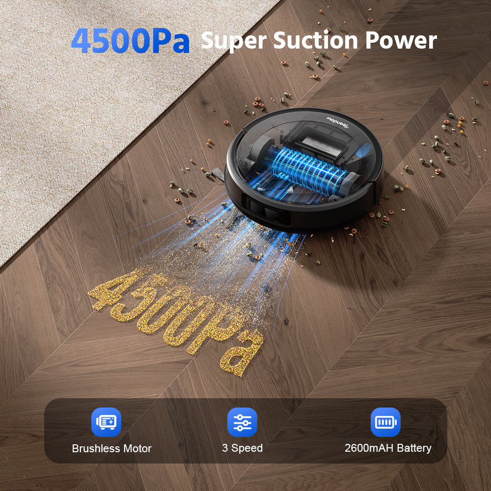 Robot Vacuum Cleaner with Self-Emptying Dustbin and Mopping Function - LDS Laser Technology for Efficient Floor Cleaning