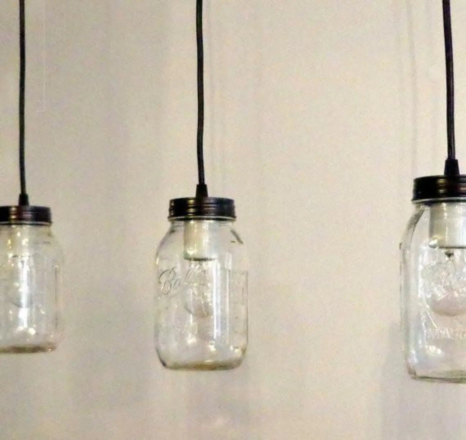 Mason Jar Track Lighting Pendant Trio Repositionable Ceiling Track Lights For Kitchen And Dining