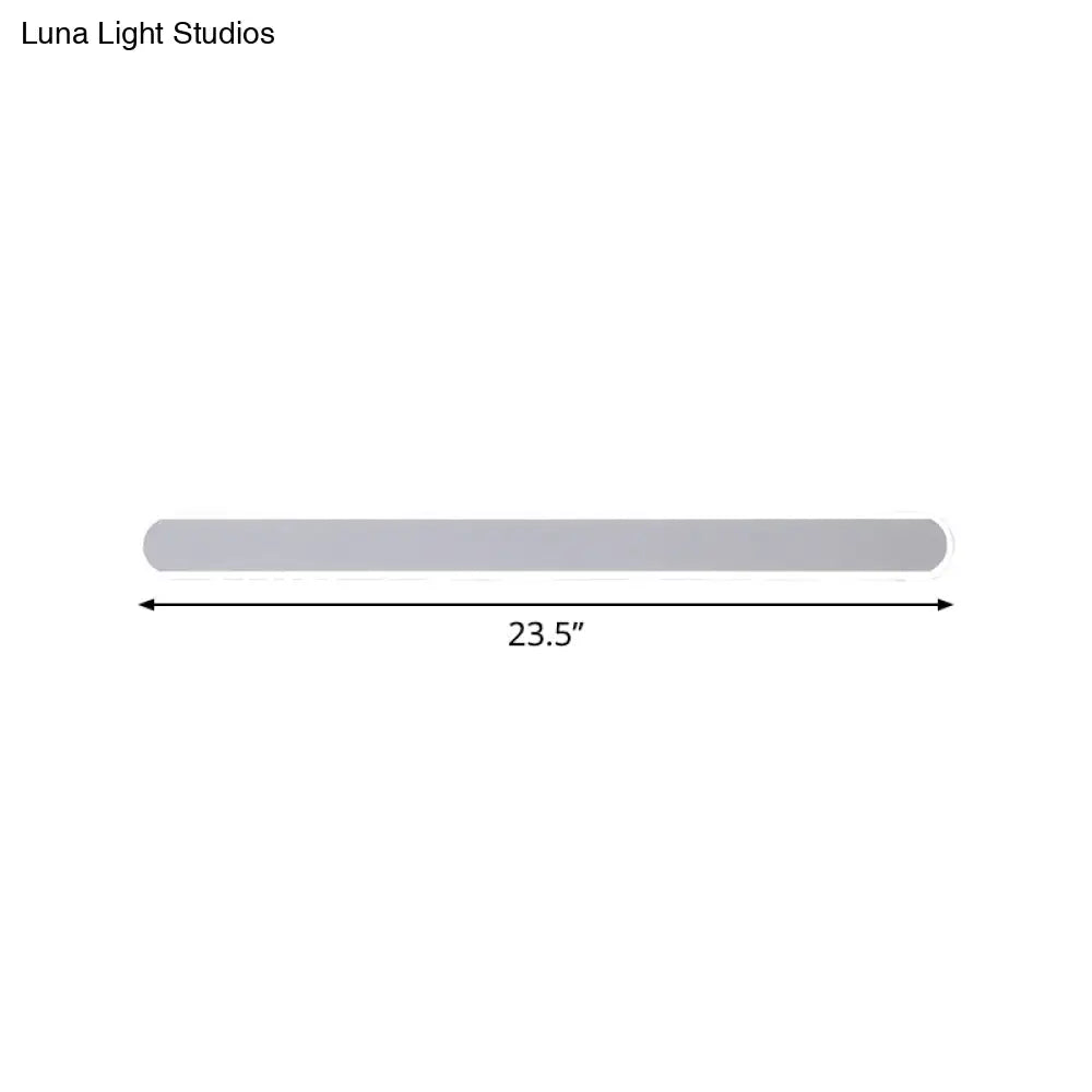 DecorBites™ Minimalist LED Vanity Mirror Light - Oblong Flush Wall Sconce in Warm/White Light, 16/23.5/31.5 Inch Length