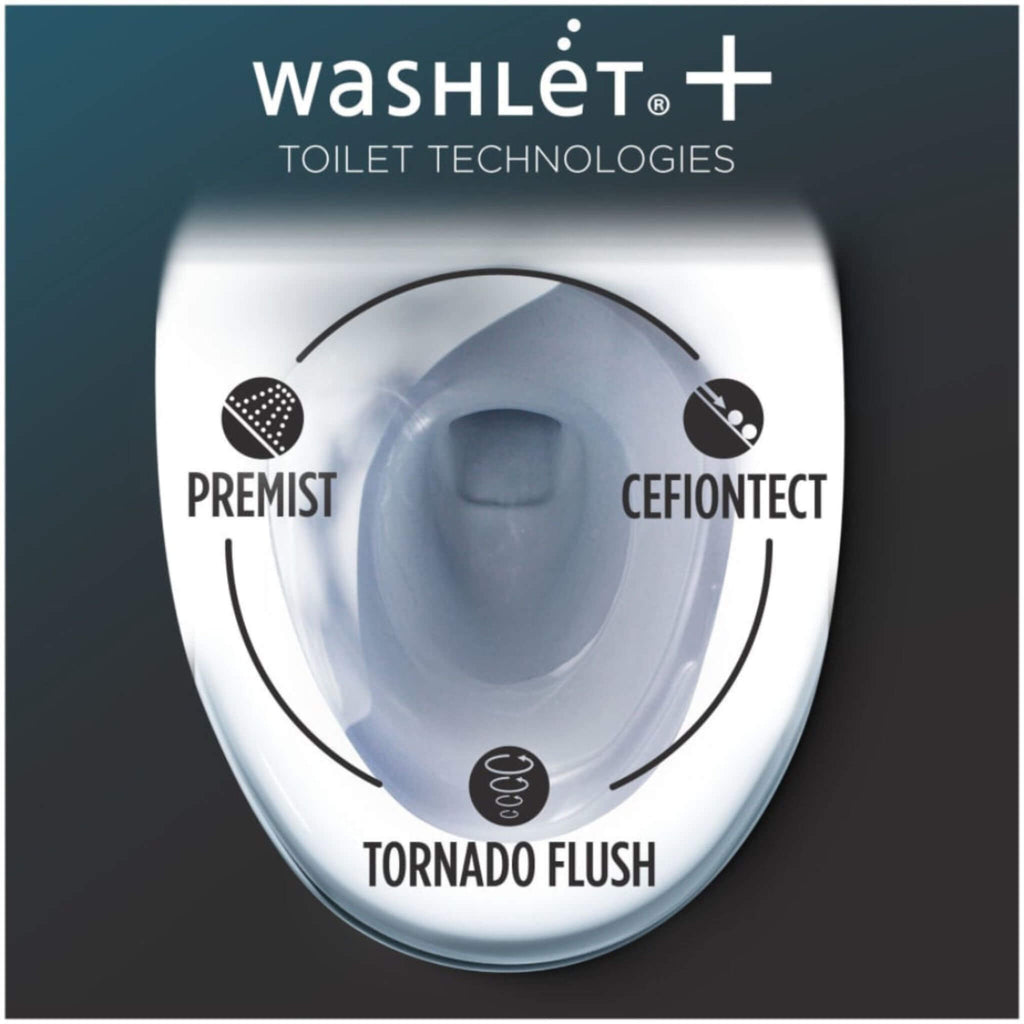 [MW9744734CEFGA#01] TOTO Guinevere 1.28 GPF Elongated Chair Height Toilet With Washlet+ S7A Tornado Auto Flush (SAK41037)