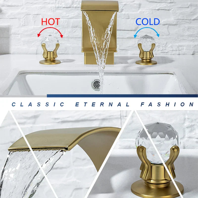 DecorBites™ Waterfall Bathroom Basin Faucet - Hot/Cold Mixer