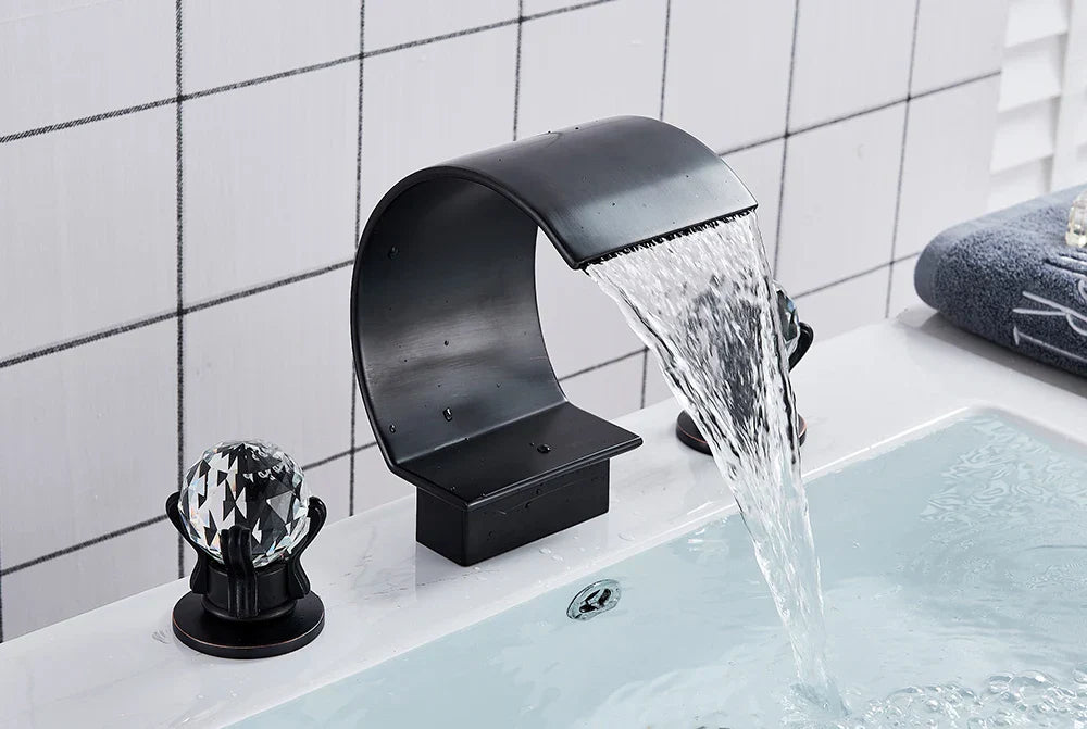 DecorBites™ Waterfall Bathroom Basin Faucet - Hot/Cold Mixer